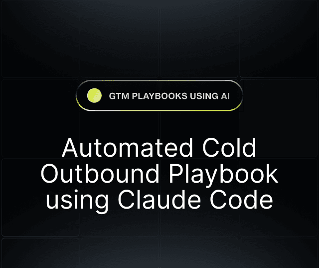 Automated Cold Outbound Playbook using Claude Code
